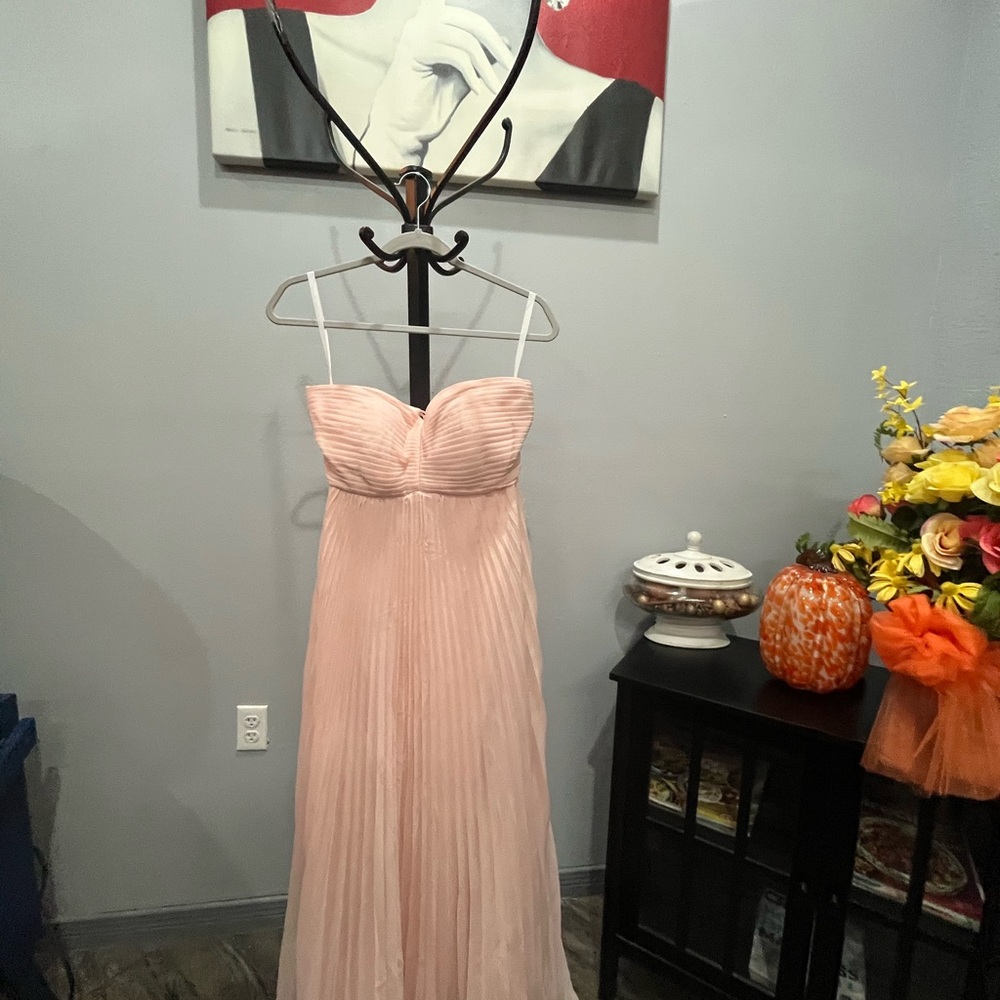 Elegant Strapless Pink Dress